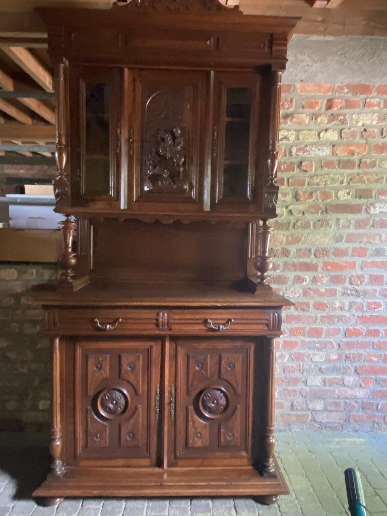 Antieke kast, Huis en Inrichting, Kasten | Buffetkasten, Ophalen, Gebruikt, 100 tot 150 cm, 200 cm of meer