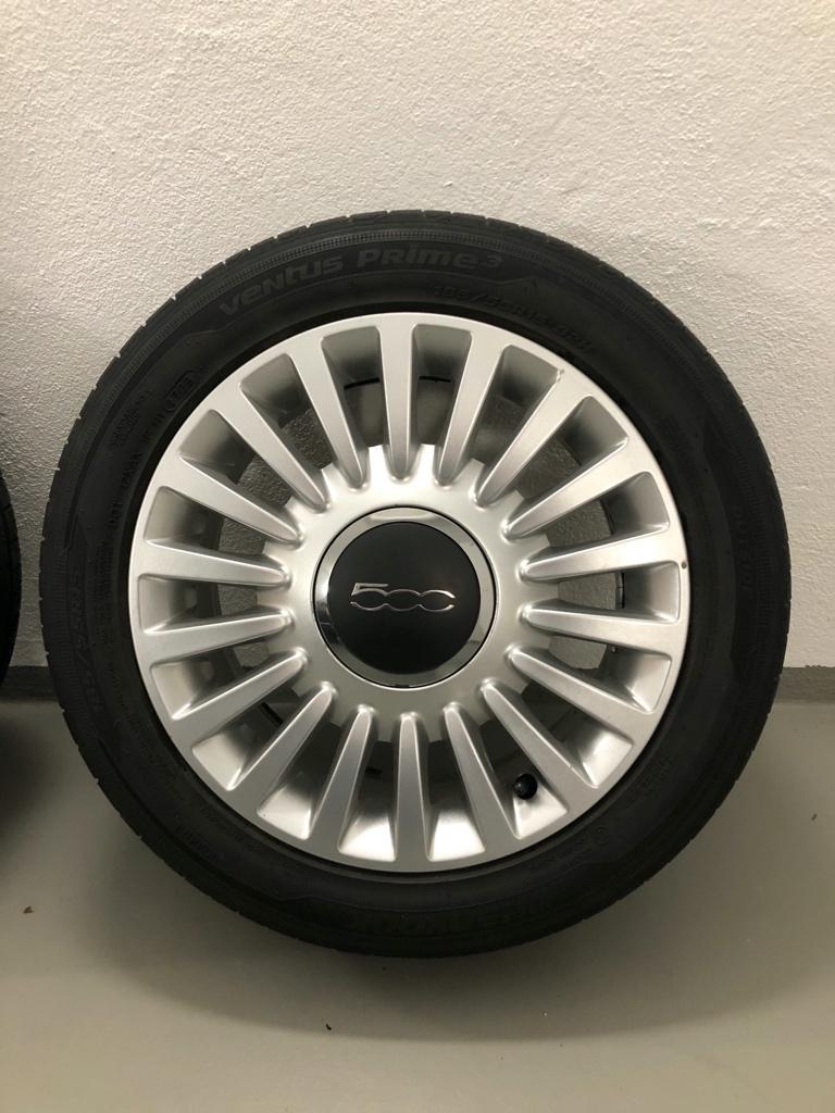 Zomerwielen Fiat 500, Auto-onderdelen, Banden en Velgen, Banden en Velgen, Zomerbanden, 15 inch, 185 mm, Personenwagen, Gebruikt