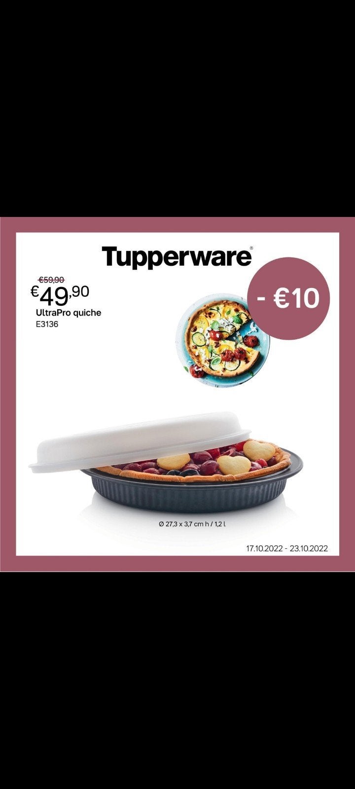 nieuwe ultrapro quickvorm van tupperware, Huis en Inrichting, Keuken | Tupperware, Ophalen of Verzenden, Nieuw