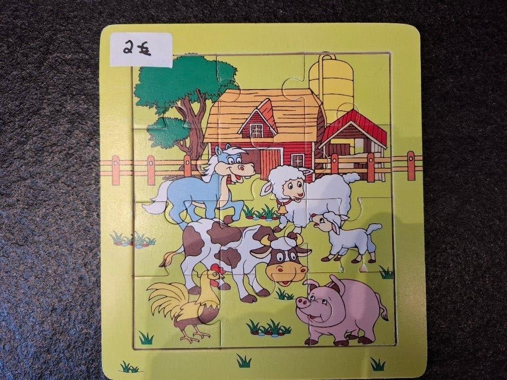 Houten puzzel boerderij, Ophalen, 2 tot 4 jaar, Gebruikt, 10 tot 50 stukjes