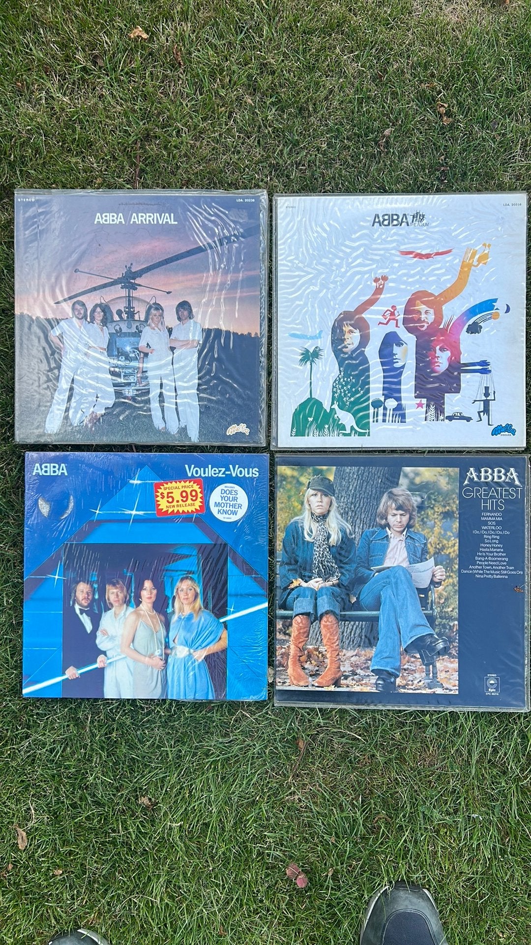 4 LP’s ABBA. ARRIVAL, VOULEZ-VOUS, THE ALBUM, GREATEST HITS, Ophalen of Verzenden, Zo goed als nieuw, LP