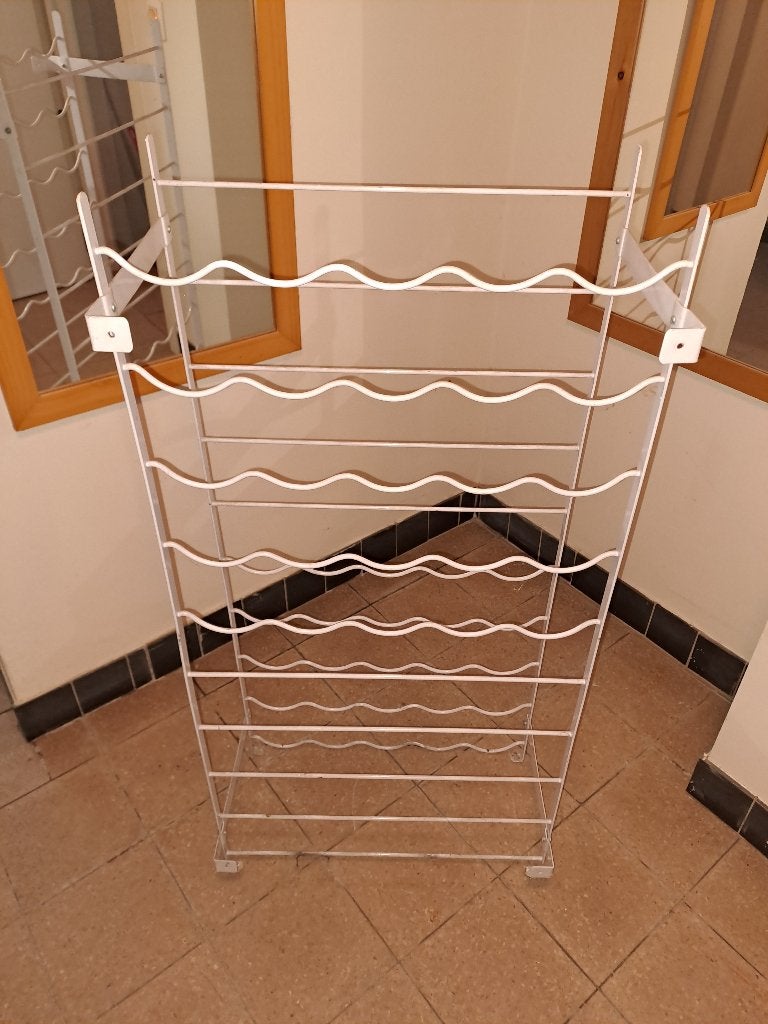 ETAGERE métallique blanche pour bouteilles, 25 bouteilles ou plus, Enlèvement, Utilisé, Métal