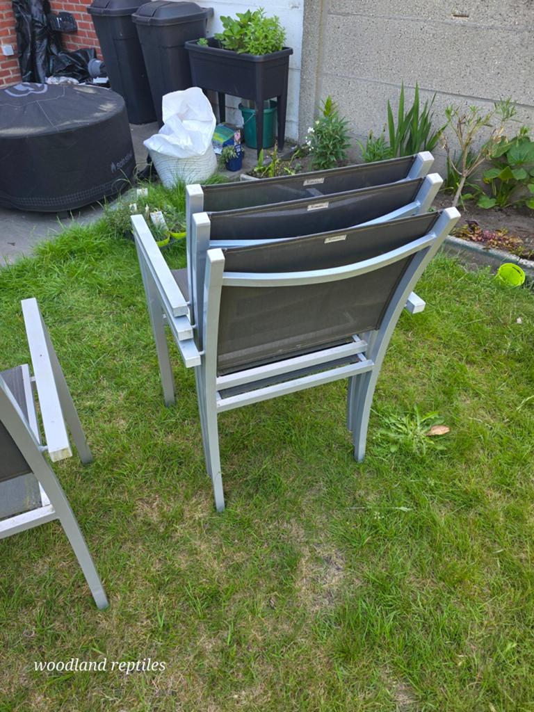 Tuin stoelen, Enlèvement, Utilisé, Aluminium, 4 places
