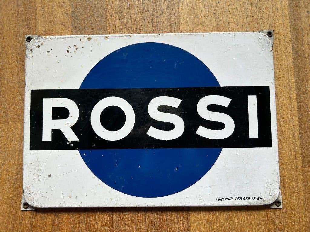 Emaille reclamebord Rossi aperitief 1964, Verzamelen, Ophalen of Verzenden, Gebruikt, Reclamebord