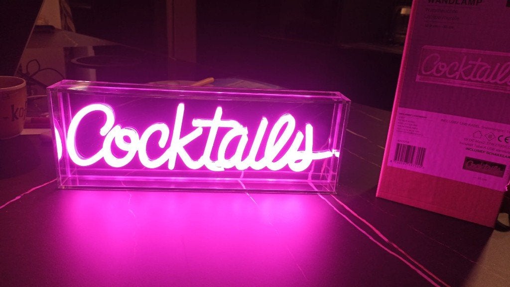 Wandlamp Neon delight Nieuw Cocktails 12.5 * 35 c, Ophalen, Nieuw