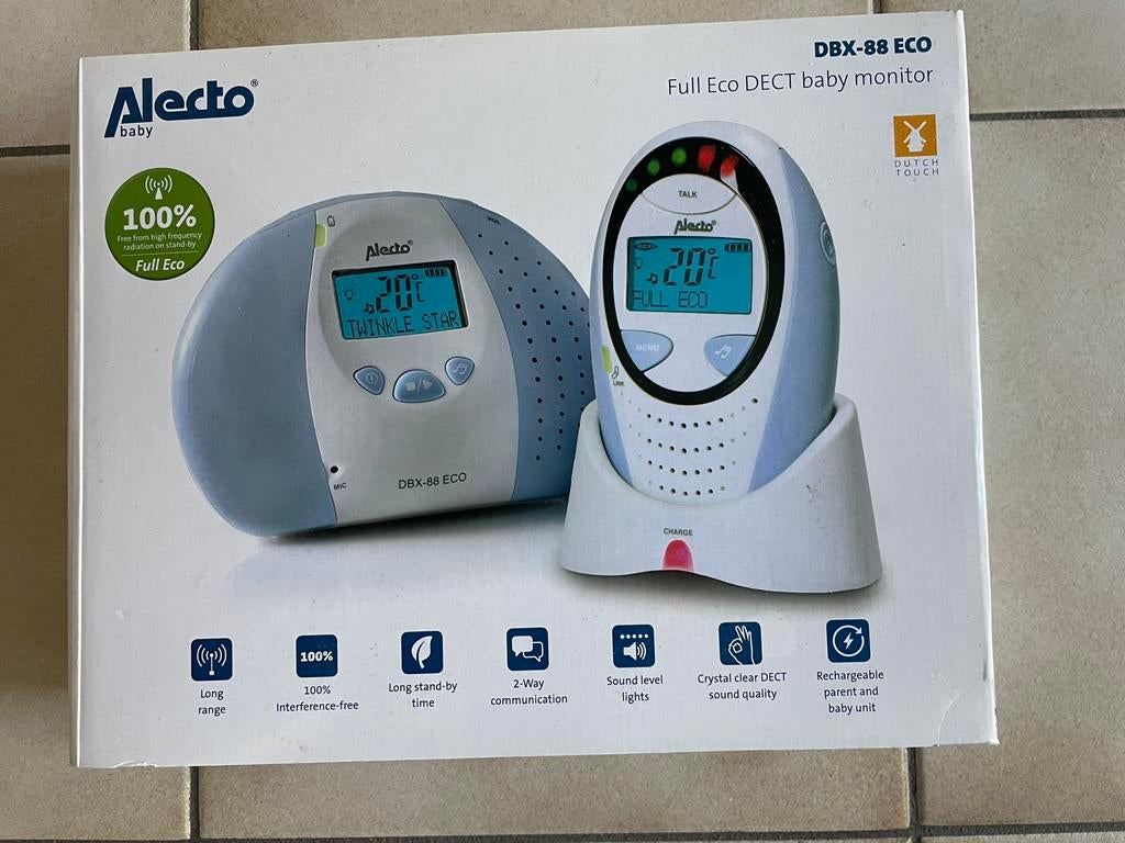 Alecto full eco babyfoon in uitstekende staat, Enlèvement, Comme neuf