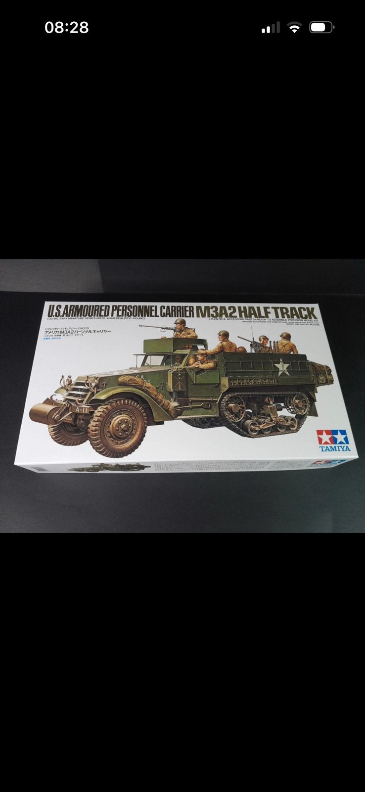 Us armoured personnal carrier half track tamiya 1:35, Hobby en Vrije tijd, Ophalen of Verzenden, Zo goed als nieuw, Tamiya