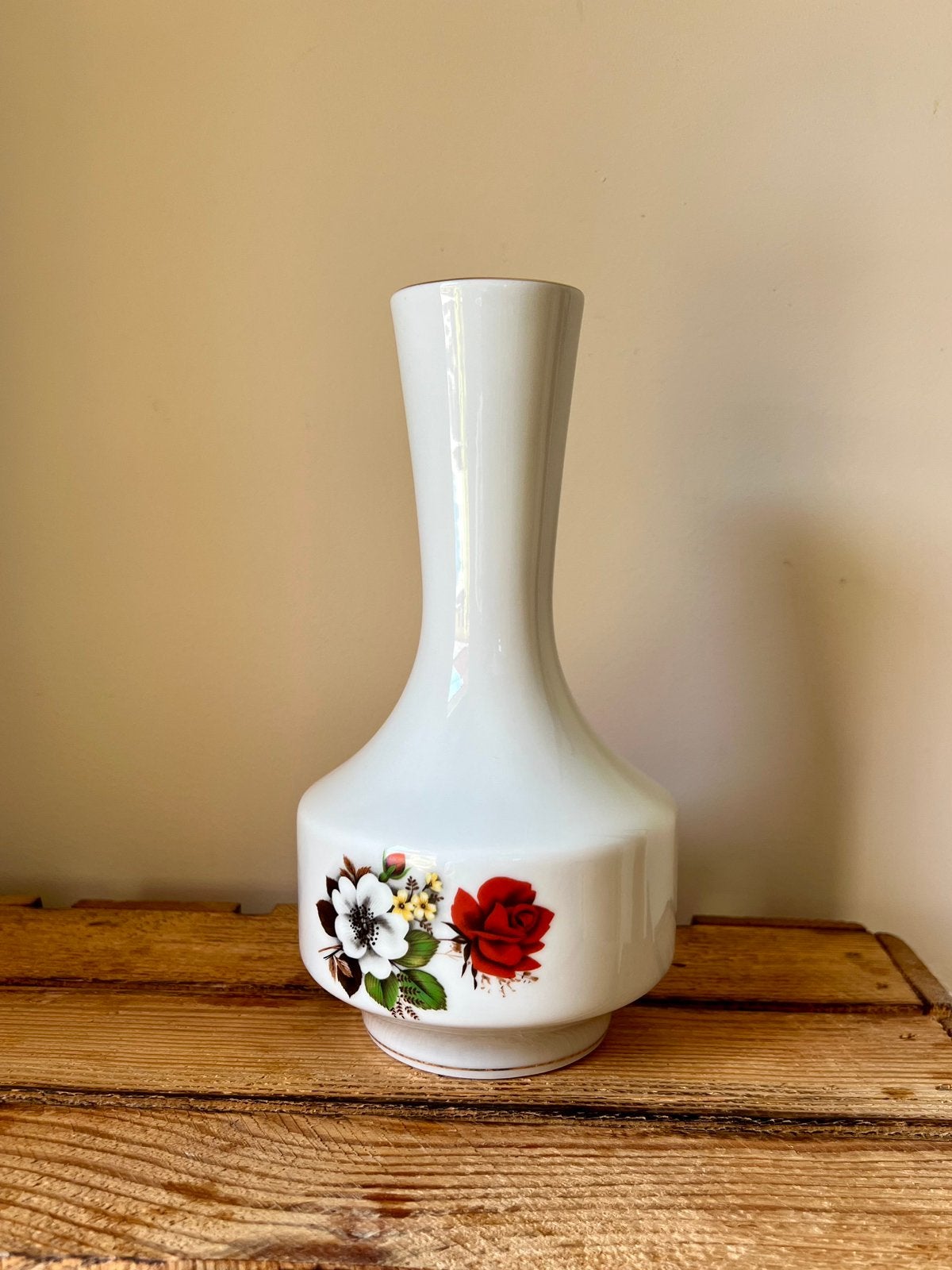 Vintage porseleinen vaas Waldershof retro roosjes boudoir, Verzamelen, Retro, Ophalen of Verzenden, Huis en Inrichting