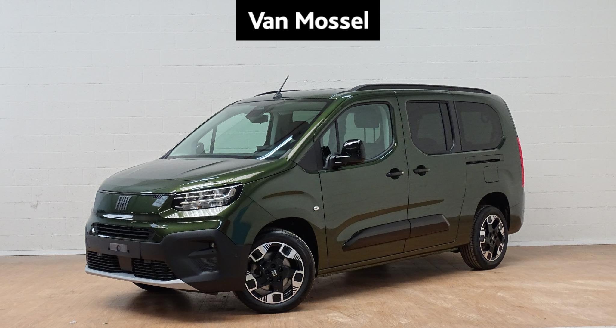 Fiat Qubo L 1.5 BlueHDI 130 S&S AT La Prima Long 7 seats gps, Auto's, Zwart, 4 cilinders, 1535 kg, Lane Keeping Assist