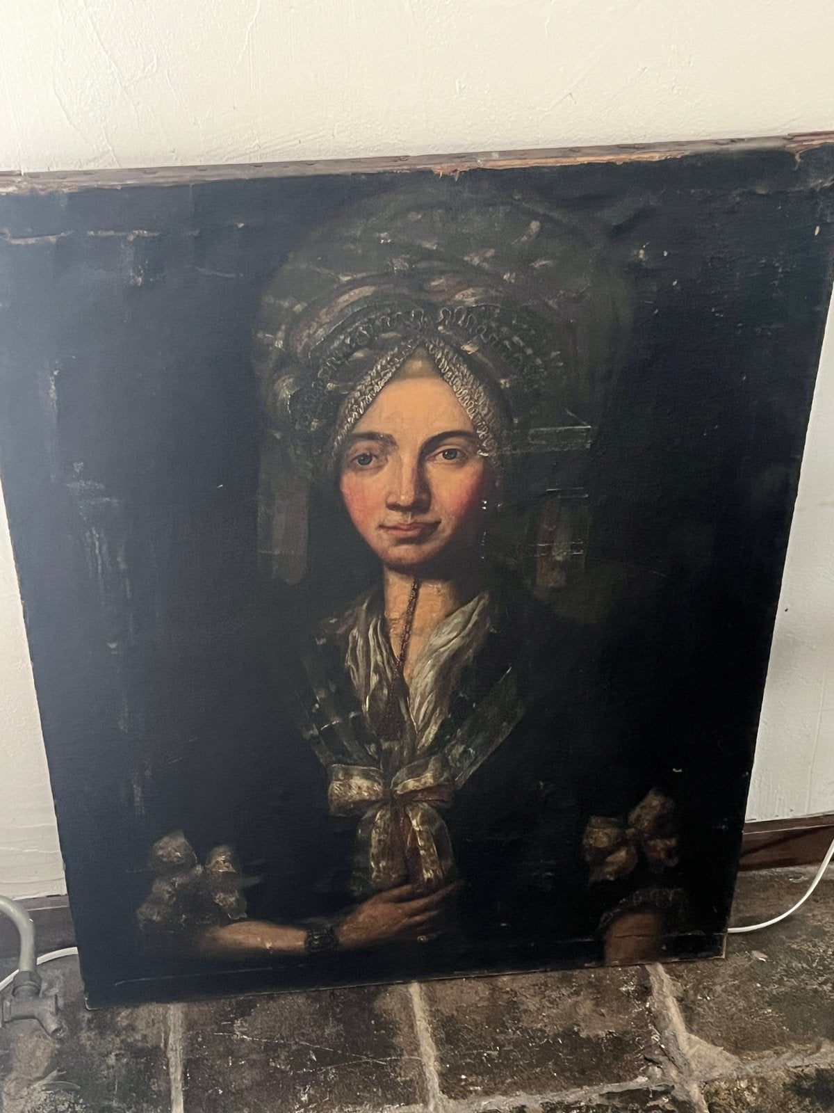 Antiek Nederlands olieverf portret, Antiek en Kunst, Kunst | Schilderijen | Klassiek, Olieverf, Doek, Ophalen of Verzenden