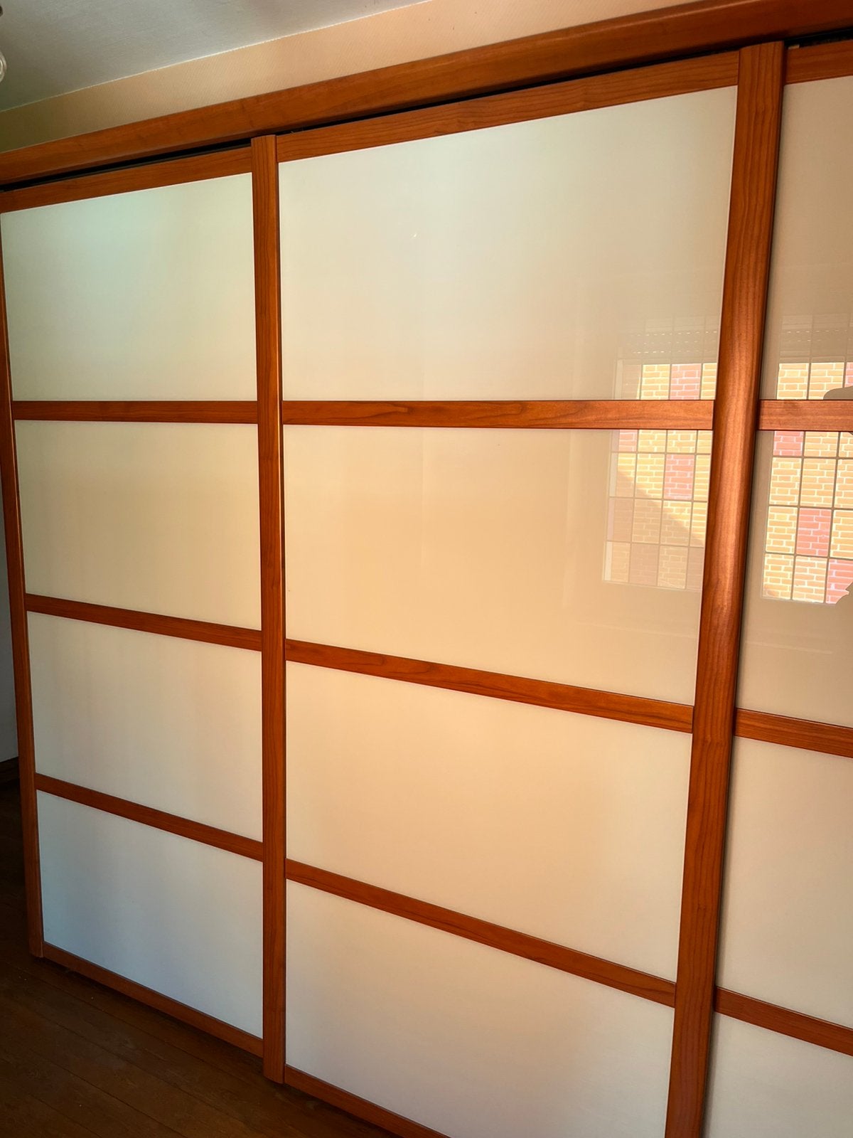 Armoire-penderie en bois et verre mat, 200 cm ou plus, Verre, Enlèvement, 200 cm ou plus