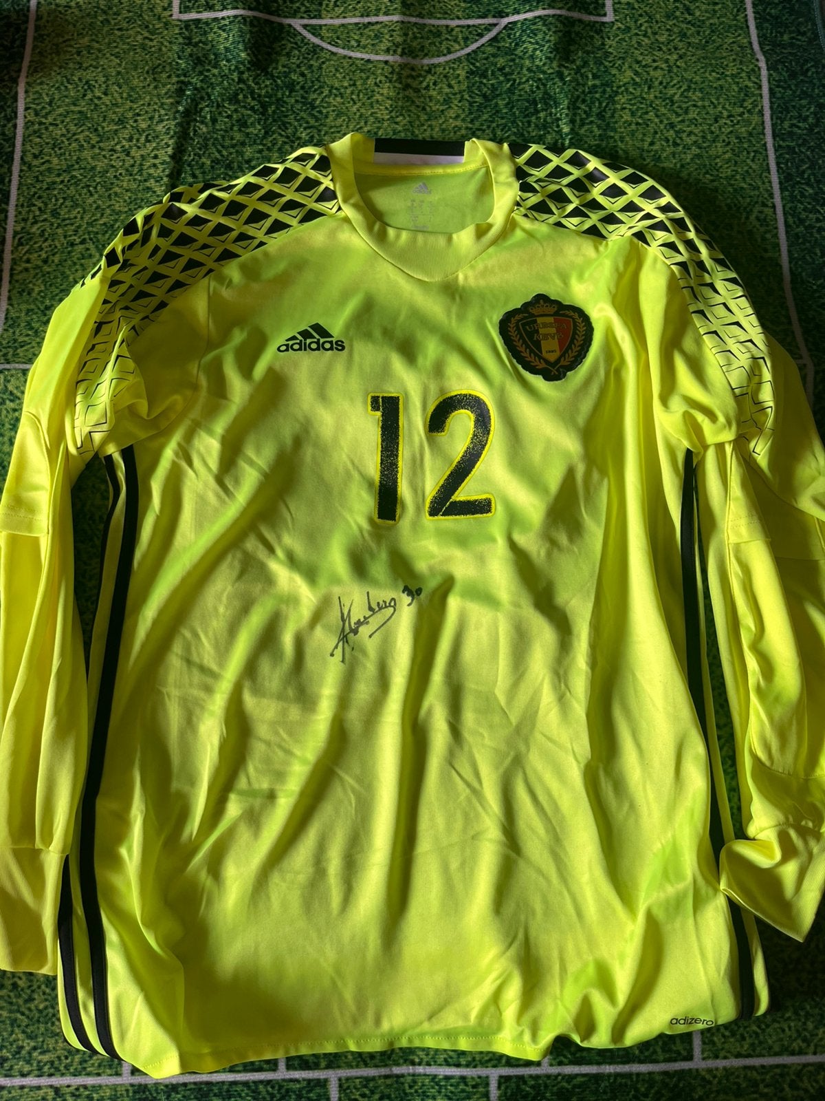 Maillot gardien equipe jeunes belgique diables rouges worn, Collections, Enlèvement ou Envoi, Comme neuf, Maillot