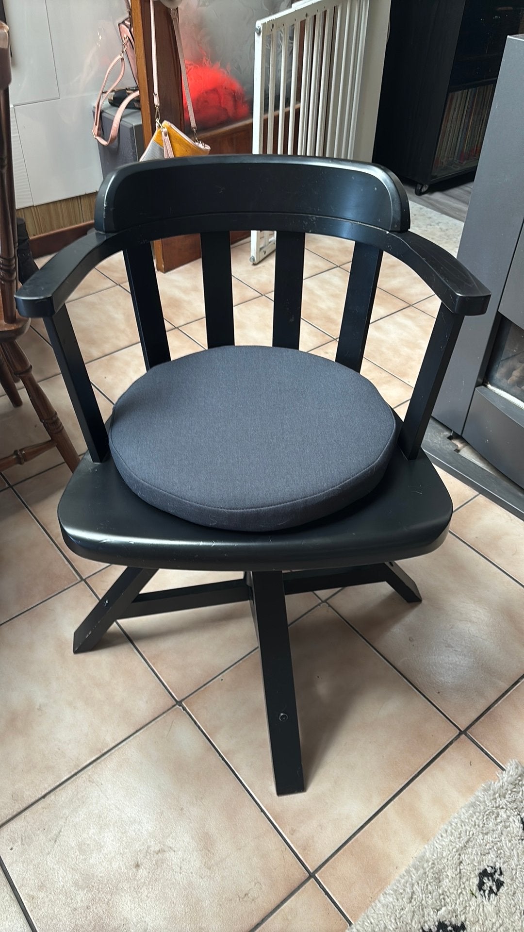 chaise de bureau, Enlèvement, Utilisé, Bois, Noir