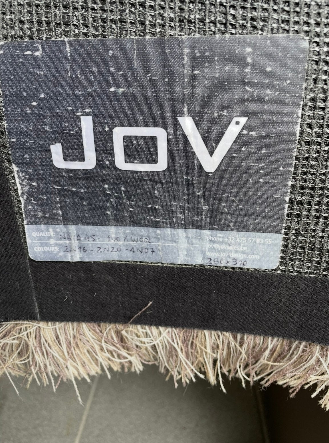 Tapis, marque JOV, 100 % laine, 200 cm ou plus, Gris, 200 cm ou plus, Enlèvement
