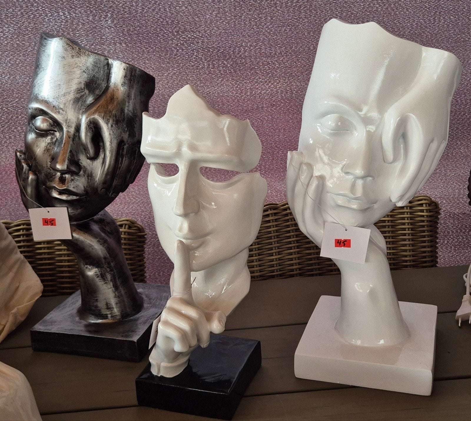 Polyester beelden, gezicht, Ophalen, Nieuw, Kunststof, Mensenbeeld