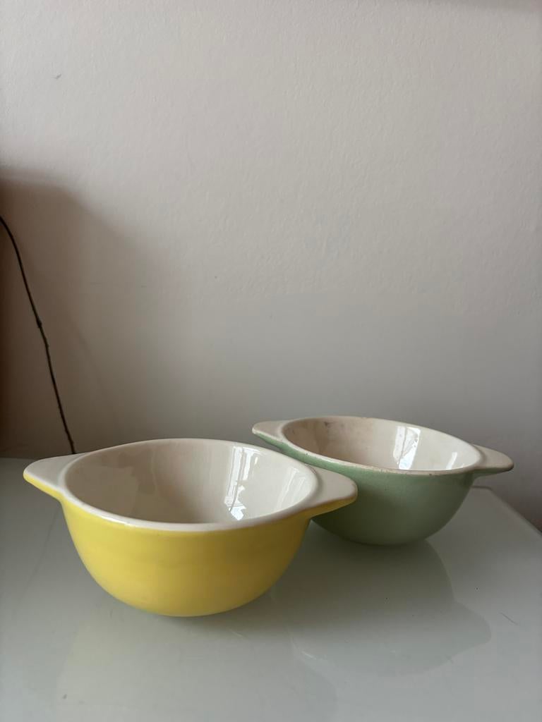 Villeroy & Boch 2 kommetjes geel en groen, Antiek en Kunst, Ophalen of Verzenden