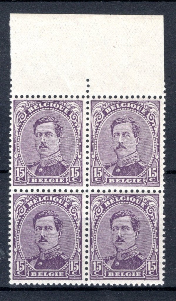 139 MNH 1915 - Z.M. Koning Albert 1 (4 stuks), Verzenden, Postfris, Postfris