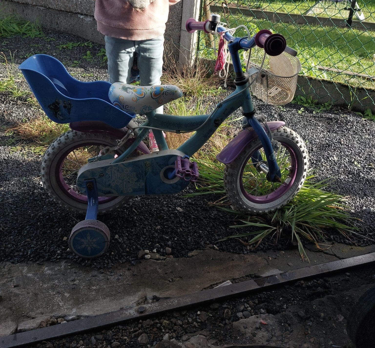 fiets frozen, Ophalen