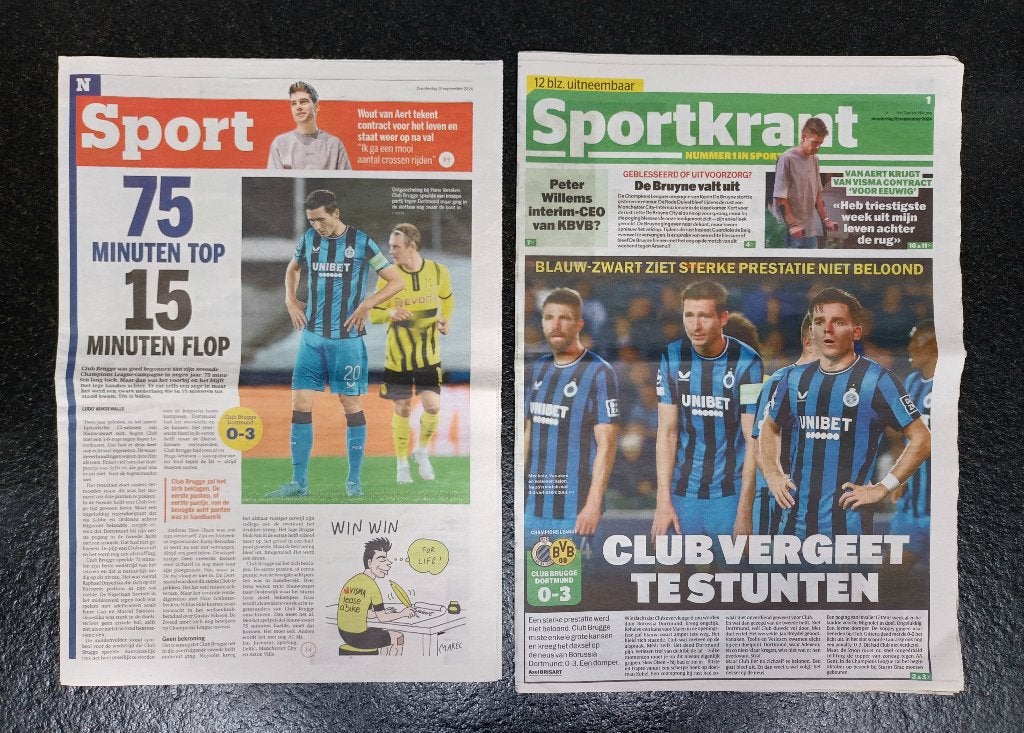 Club Brugge - Borussia Dortmund - Champions League 2024-2025, Verzenden, Zo goed als nieuw, Sport en Vrije tijd