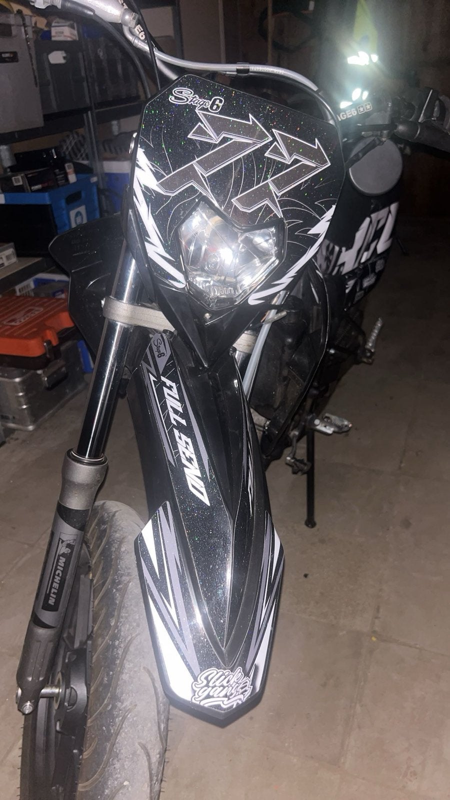 Sherco kappen slick disnge stickers, Fietsen en Brommers, Ophalen, Zo goed als nieuw