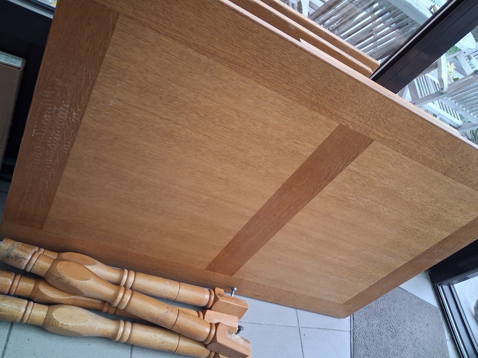 Mooie eiken keukentafel uittrekbaar, Tuin en Terras, Ophalen