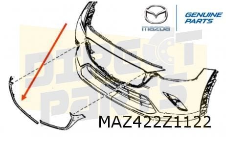 Mazda CX-3 voorbumpergrillelijst Rechts Origineel! D10J507J0, -, Verzenden, -, Nieuw
