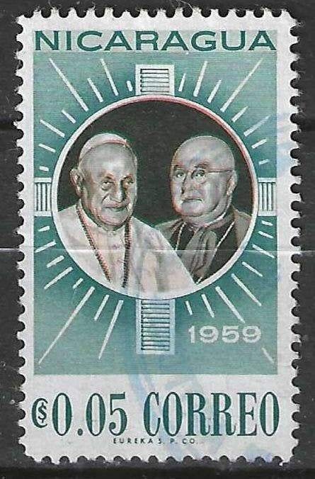 Nicaragua 1959 - Yvert 841 - Kardinaal Joseph Spellman (ST), Verzenden, Gestempeld