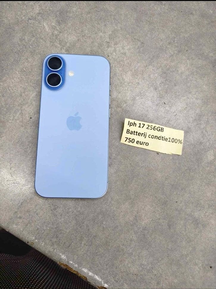 Iphone 17 Mist blue, Telecommunicatie, Mobiele telefoons | Apple iPhone, Zo goed als nieuw, Zonder simlock, Ophalen, 256 GB