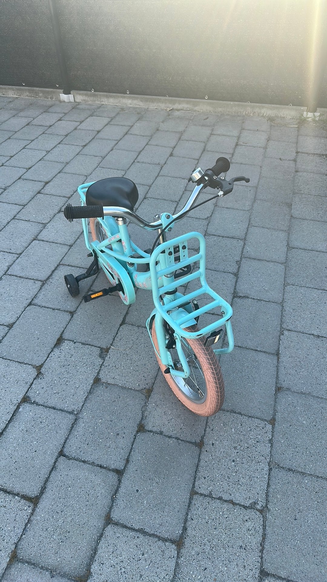 14 inch meisjesfoets, Fietsen en Brommers, Ophalen, Terugtraprem, Zijwieltjes, Gebruikt