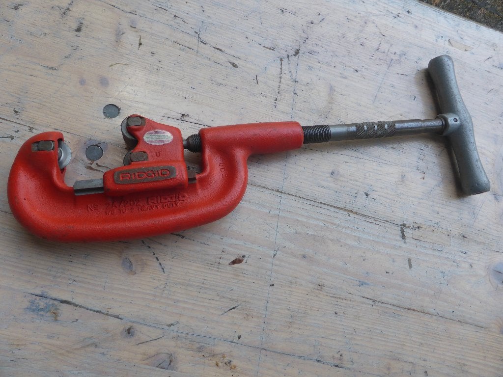buizensnijder pijpsnijder ridgid als nieuw nog van 1/8 - 2", Ophalen of Verzenden, Zo goed als nieuw, Ridgid