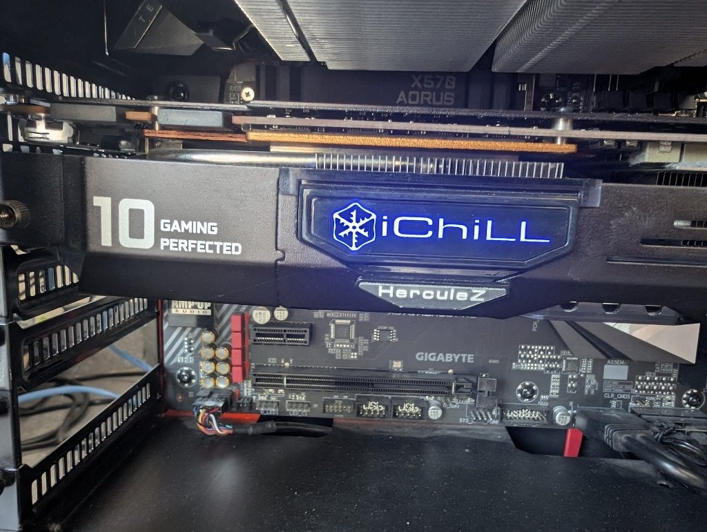 GPU: GTX 1080 11GB X3 - Inno3D iChiLL GeForce - GDDR5X VRAM, Computers en Software, Videokaarten, HDMI, PCI-Express 3, Gebruikt