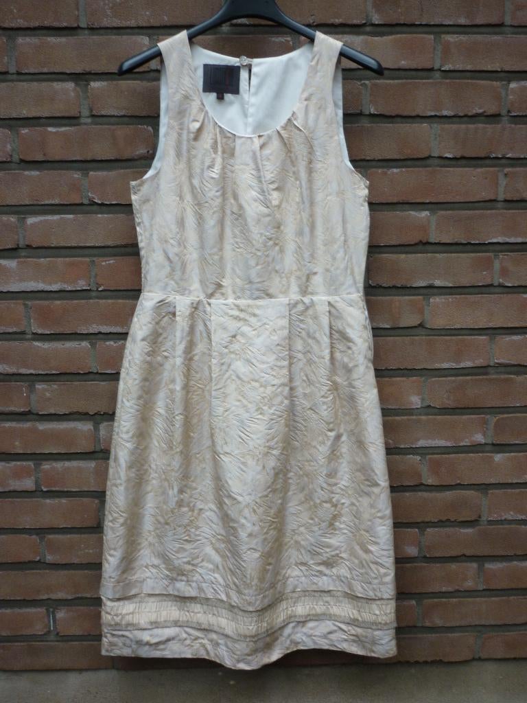 Polyester Jurk met Bloemmotief Lunatique, Kleding | Dames, Beige, Nieuw, Ophalen of Verzenden, Knielengte