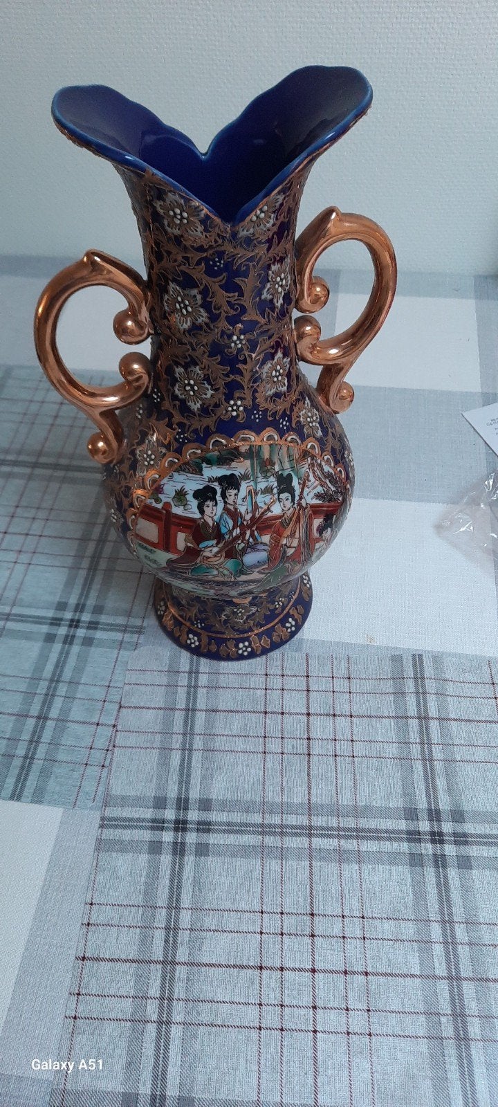 vase motif chinois hauteur:37cm, Enlèvement, Utilisé