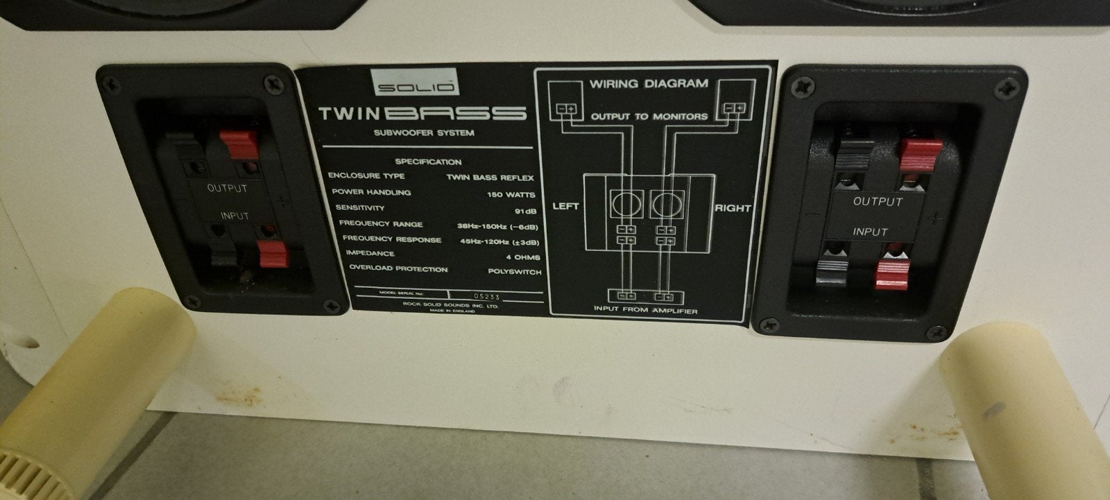 solid twin bass subwoofer, Audio, Tv en Foto, Ophalen, Gebruikt, 150 watt of meer, Subwoofer
