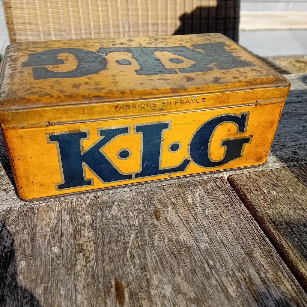 vintage blik bougies KLG, Verzamelen, Ophalen of Verzenden, Gebruikt
