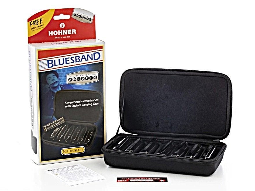 7 Hohner Blues Band Harmonica Set met draagtas, Muziek en Instrumenten, Ophalen of Verzenden, Nieuw, Met koffer of doosje