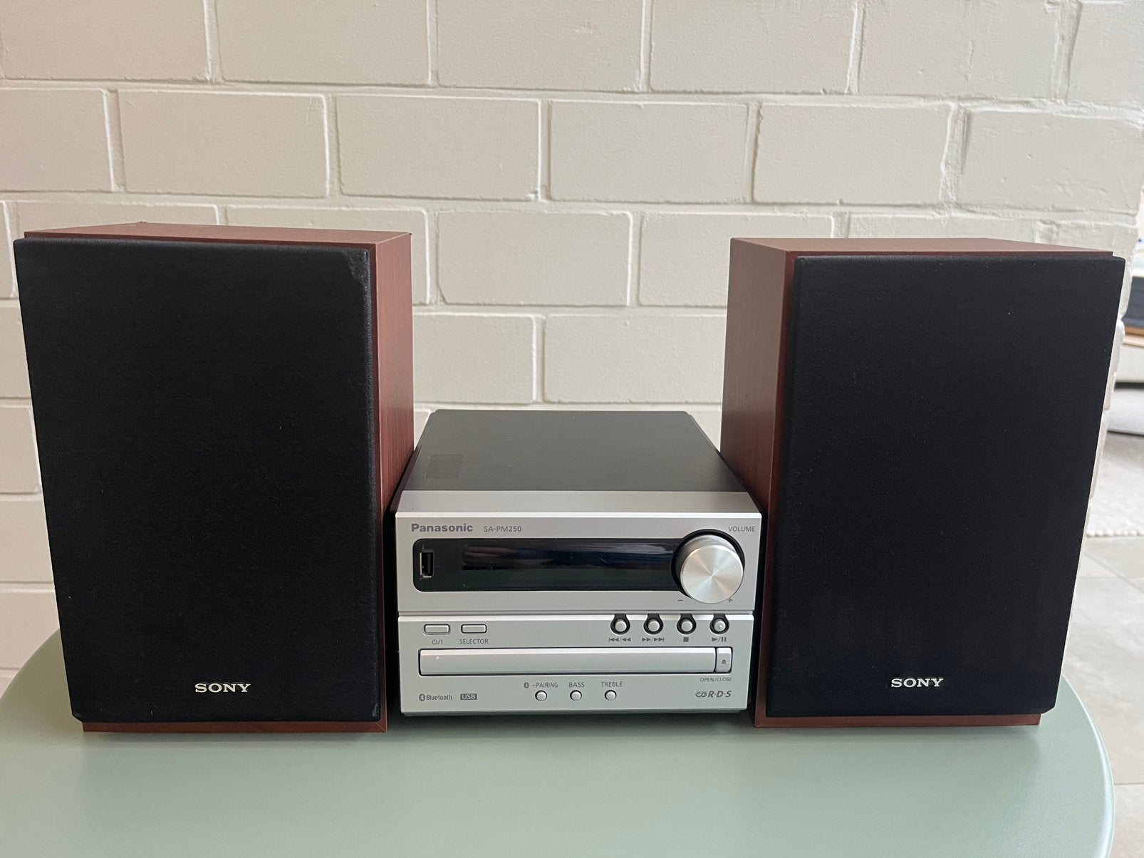 PANASONiC CD STEREO SYSTEEM + SONY SPEAKERS, Overige merken, Microset, Gebruikt, Cd-speler