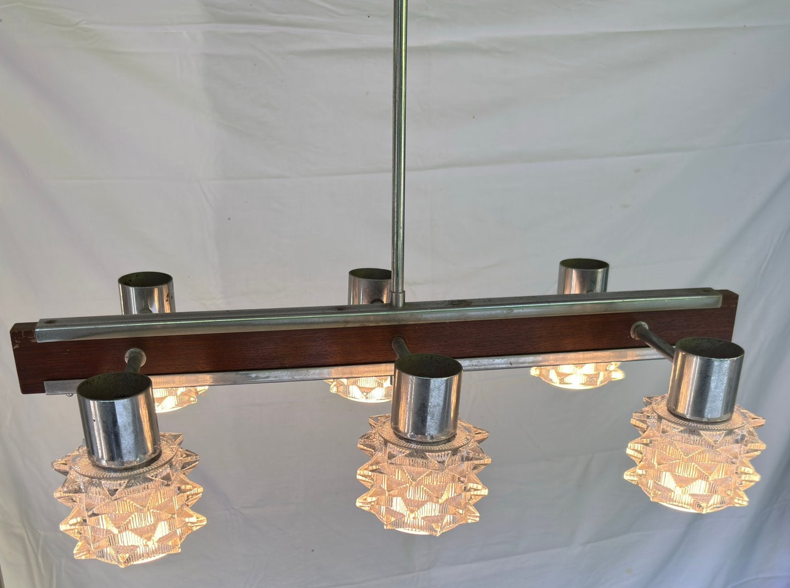 Vintage lusters deens design stijl, Ophalen, Gebruikt, Design, E27 (groot)