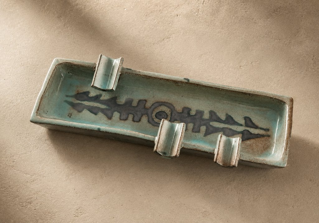 Vintage langwerpige keramische asbak Keramar, Antiquités & Art, Enlèvement ou Envoi