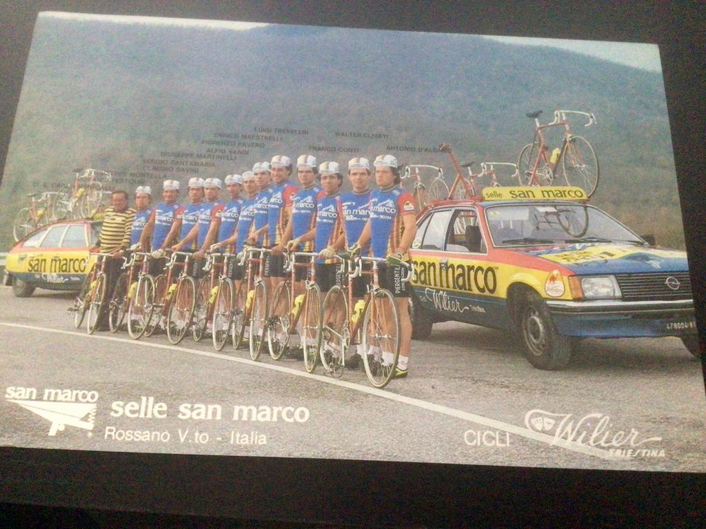 wielerkaart 1982 team wilier  selle san marco, Envoi, Comme neuf