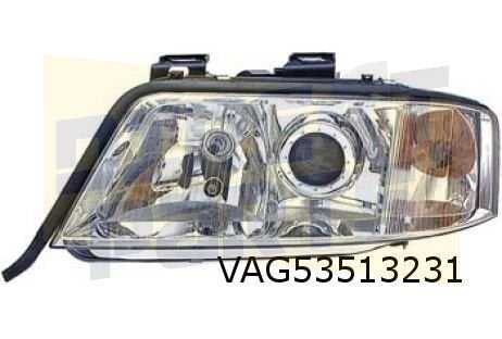 Audi A6 (9/97-8/99) (4B) koplamp (H1/H7) Links OES 1EL007821, Neuf, -, Audi, -