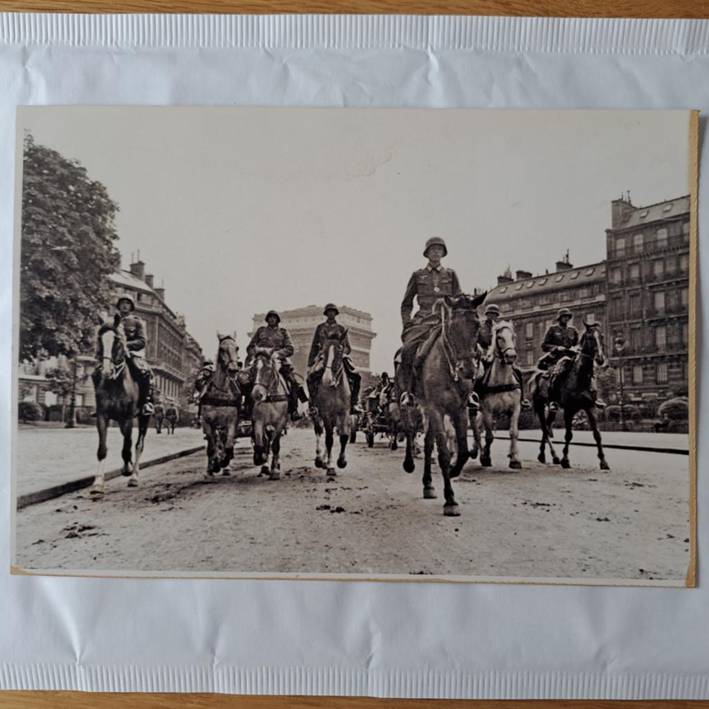 Historische persfoto Duitse intocht Parijs 1940, Antiek en Kunst, Ophalen of Verzenden