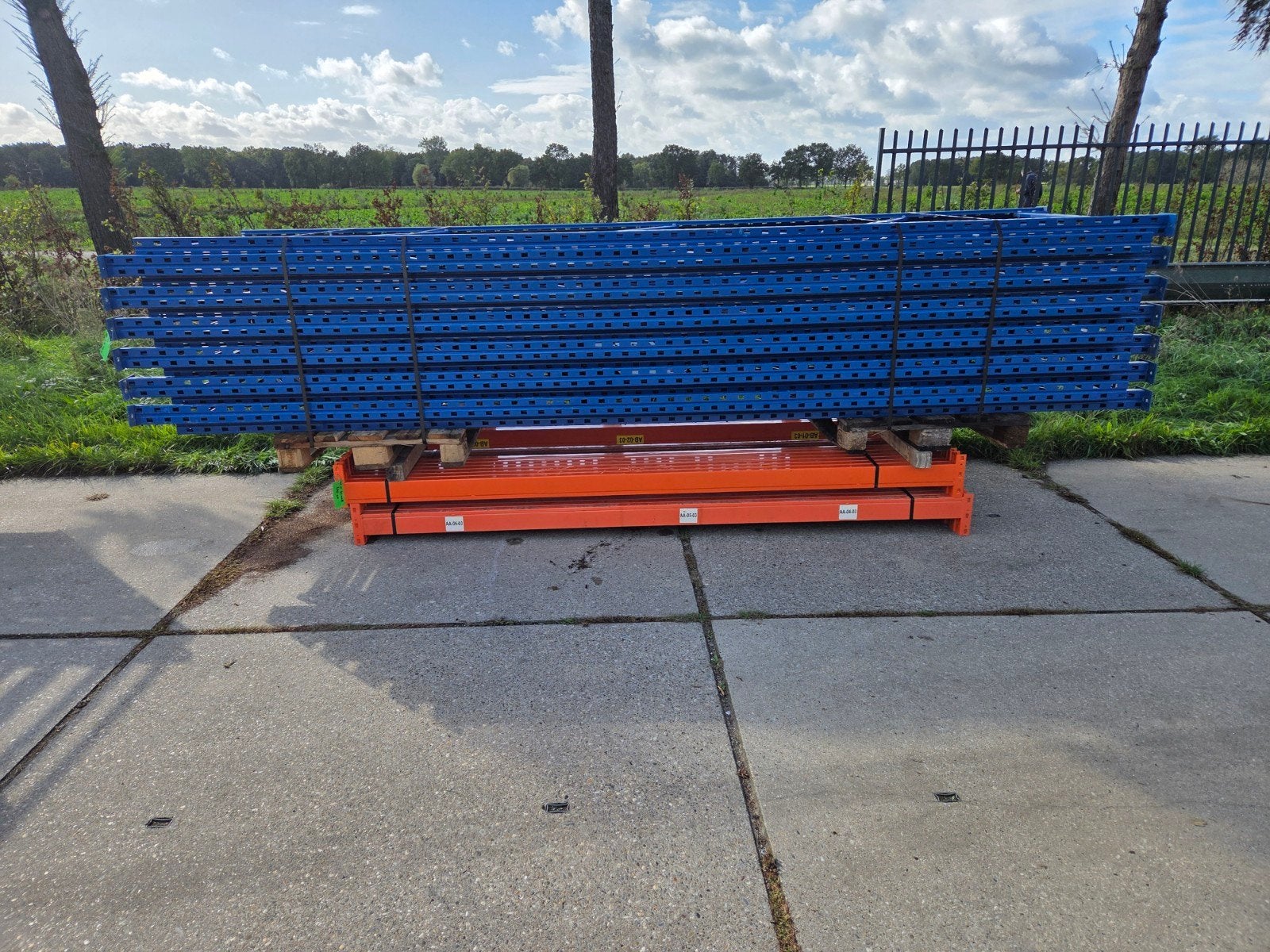 Nimar palletstelling st 4.20/5.25x1.1m lig 2.7m, Ophalen