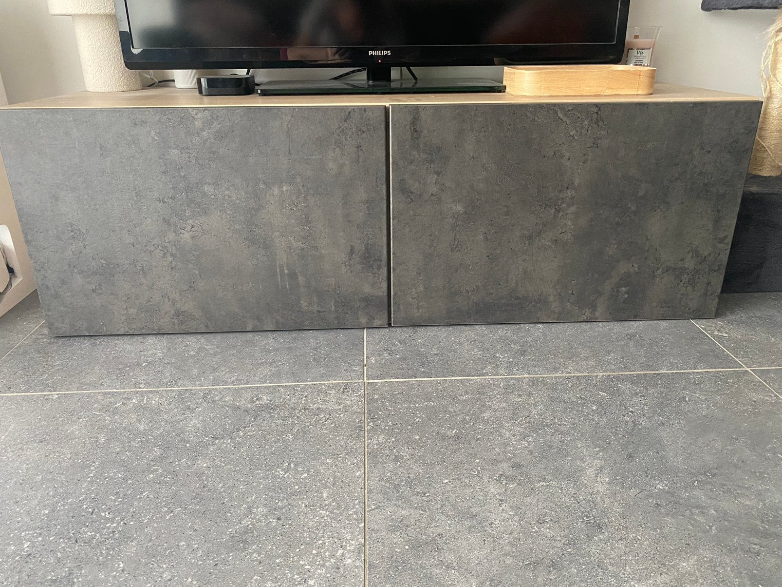 Ikea Besta deurtjes betonpatroon, Ophalen, Zo goed als nieuw