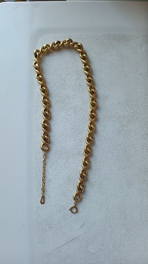 Gold-plated necklace, Handtassen en Accessoires, Ophalen, Nieuw, Goud, Overige materialen