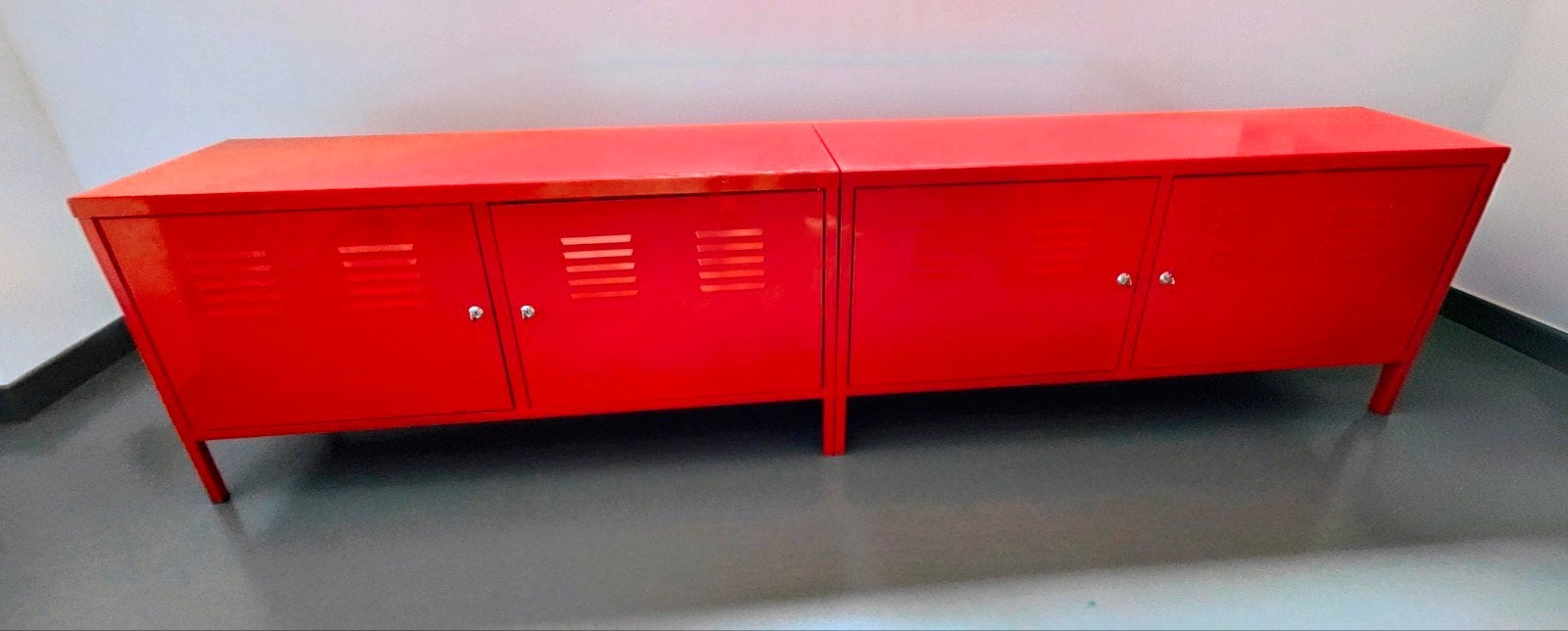 🔥ACTIE! Set van 2 rode IKEA PS lockerkasten (zeldzaam)!, Ophalen, Zo goed als nieuw, Ikea lockerkasten