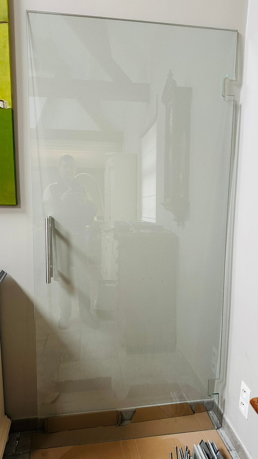 Porte intérieure en verre 95X204, Bricolage & Construction, 160 cm ou plus, Verre de sécurité, Enlèvement, Utilisé