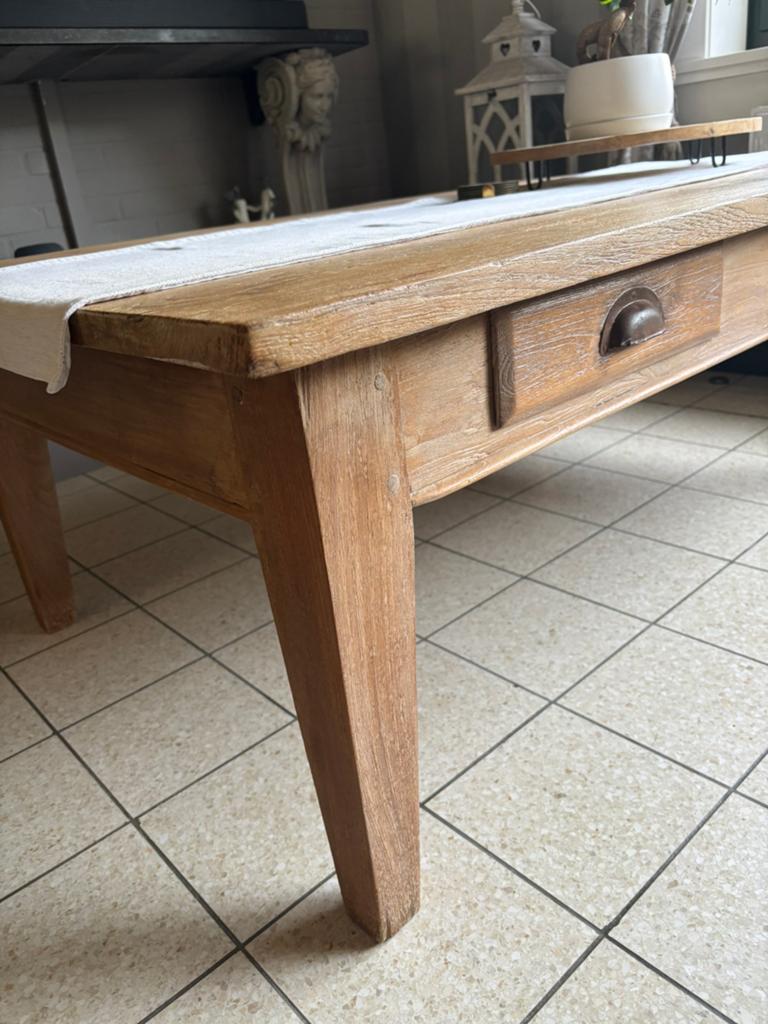 Belle table basse en teck massif !, Teck, 100 à 150 cm, Landelijk, Enlèvement