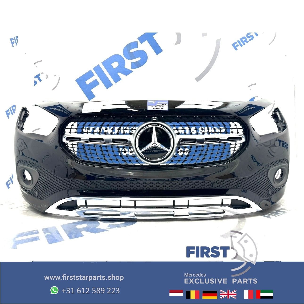 H247 BUMPER GLA A2478803501 VOORBUMPER COMPLEET ZWART WIT GR