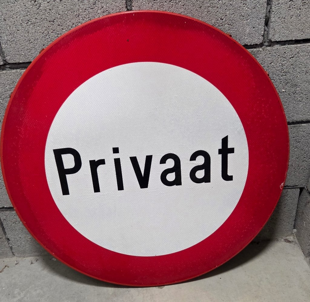 Groot bord “ privaat”, Verzamelen, Overige Verzamelen, Ophalen